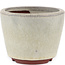 Vaso bonsai rotondo bianco sporco di Eime Yozan - 90 x 90 x 70 mm