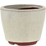 Vaso bonsai rotondo bianco sporco di Eime Yozan - 90 x 90 x 70 mm
