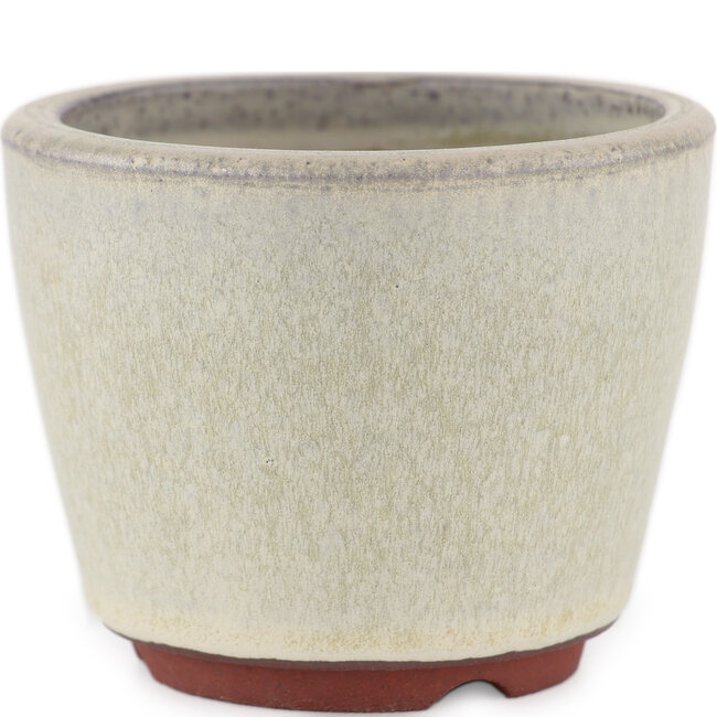 Pot à bonsaï rond blanc cassé par Eime Yozan - 90 x 90 x 70 mm