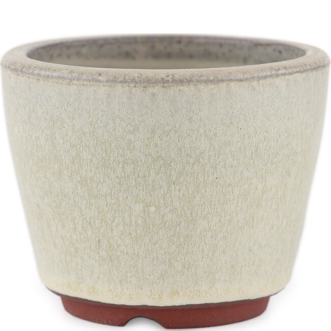 Maceta redonda para bonsái blanco roto de Eime Yozan - 90 x 90 x 70 mm