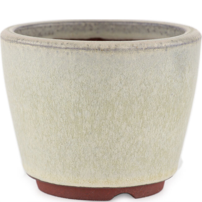 Pot à bonsaï rond blanc cassé par Eime Yozan - 90 x 90 x 70 mm