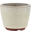Vaso bonsai rotondo bianco sporco di Eime Yozan - 90 x 90 x 70 mm