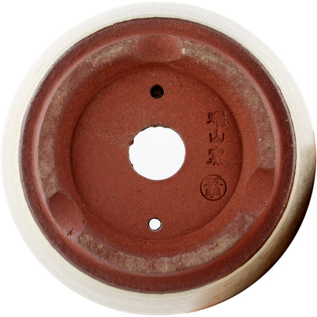 Maceta redonda para bonsái blanco roto de Eime Yozan - 90 x 90 x 70 mm