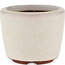 Vaso bonsai rotondo bianco sporco di Eime Yozan - 75 x 75 x 60 mm
