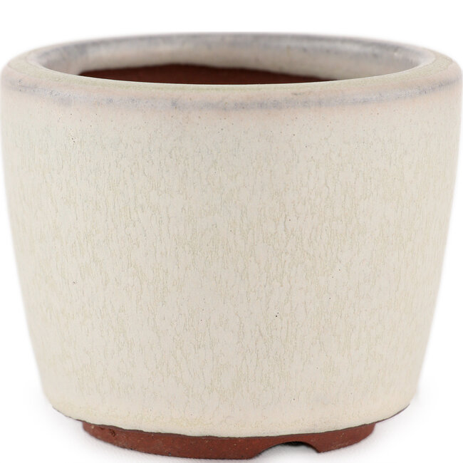 Maceta redonda para bonsái blanquecino de Eime Yozan - 75 x 75 x 60 mm