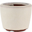 Vaso bonsai rotondo bianco sporco di Eime Yozan - 75 x 75 x 60 mm