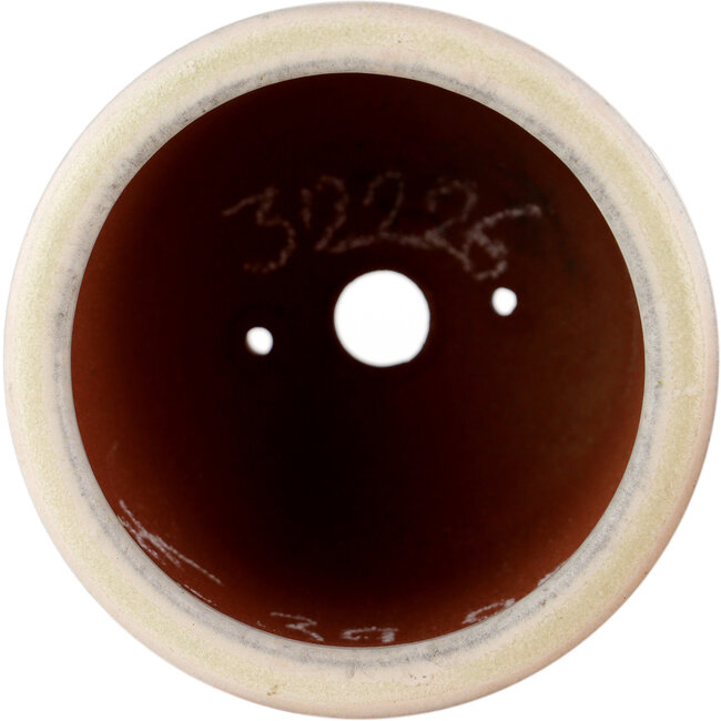 Pot à bonsaï rond blanc cassé par Eime Yozan - 75 x 75 x 60 mm