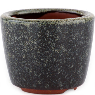  Eimei ( Yozan kiln) Bruine bonsaipot van 75 mm van Eime Yozan, Tokoname, Japan