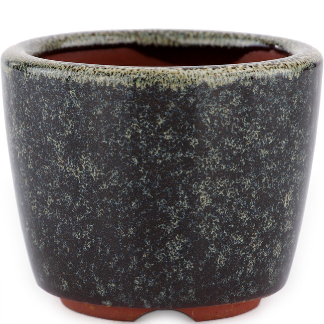 Vaso bonsai rotondo marrone di Eime Yozan - 75 x 75 x 60 mm