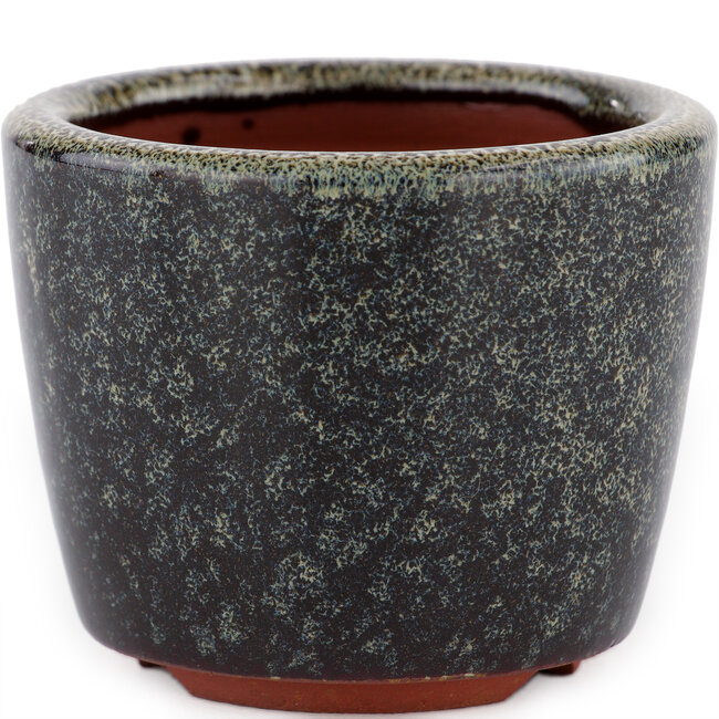 Pot à bonsaï rond marron par Eime Yozan - 75 x 75 x 60 mm