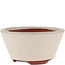 Vaso bonsai rotondo bianco sporco di Eime Yozan - 120 x 120 x 55 mm