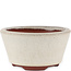 Vaso bonsai rotondo bianco sporco di Eime Yozan - 100 x 100 x 55 mm