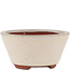 Pot à bonsaï rond blanc cassé par Eime Yozan - 120 x 120 x 55 mm