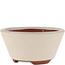 Vaso bonsai rotondo bianco sporco di Eime Yozan - 120 x 120 x 55 mm