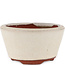 Vaso bonsai rotondo bianco sporco di Eime Yozan - 100 x 100 x 55 mm