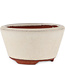 Round off-white bonsai pot by Eime Yozan - 100 x 100 x 55 mm