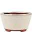 Vaso bonsai rotondo bianco sporco di Eime Yozan - 100 x 100 x 55 mm