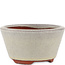 Vaso bonsai rotondo bianco sporco di Eime Yozan - 100 x 100 x 55 mm