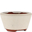 Vaso bonsai rotondo bianco sporco di Eime Yozan - 100 x 100 x 55 mm