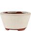 Vaso bonsai rotondo bianco sporco di Eime Yozan - 100 x 100 x 55 mm