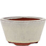 Vaso bonsai rotondo bianco sporco di Eime Yozan - 100 x 100 x 55 mm