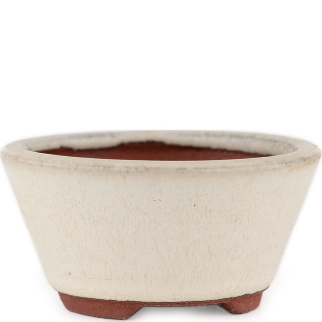 Maceta redonda para bonsái blanquecino de Eime Yozan - 90 x 90 x 40 mm