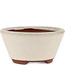 Round off-white bonsai pot by Eime Yozan - 90 x 90 x 40 mm