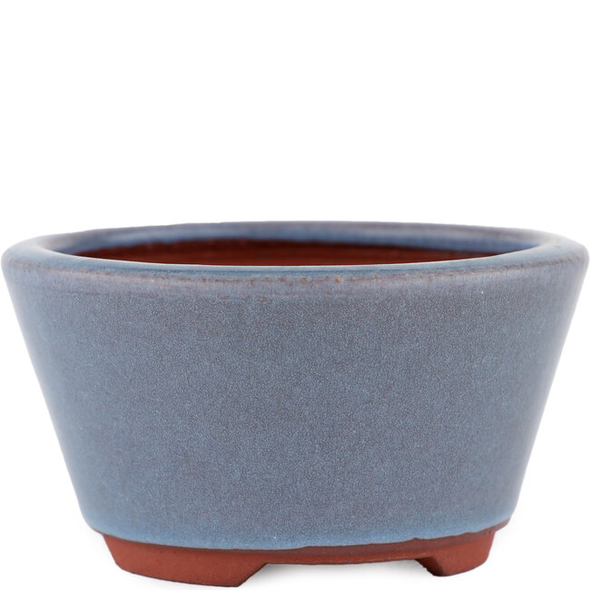 Pot à bonsaï rond bleu par Eime Yozan - 100 x 100 x 55 mm