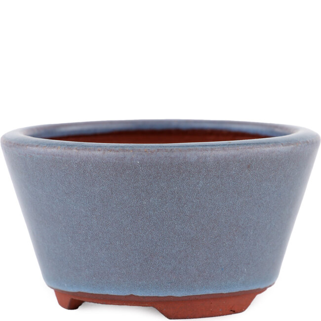 Pot à bonsaï rond bleu par Eime Yozan - 100 x 100 x 55 mm