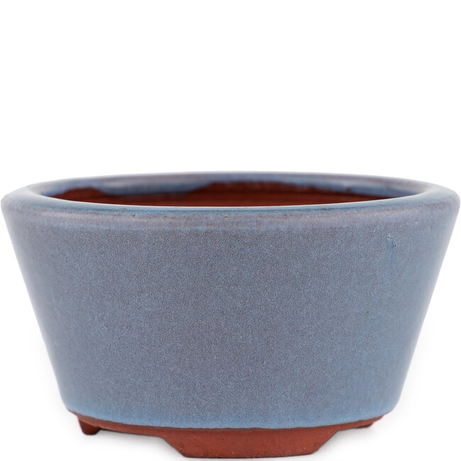 Maceta redonda para bonsái azul de Eime Yozan - 100 x 100 x 55 mm