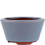 Round blue bonsai pot by Eime Yozan - 100 x 100 x 55 mm
