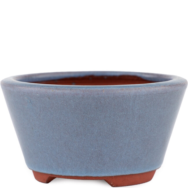 Maceta redonda para bonsái azul de Eime Yozan - 100 x 100 x 55 mm