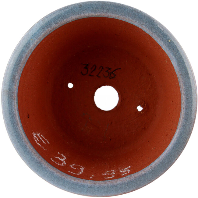 Maceta redonda para bonsái azul de Eime Yozan - 100 x 100 x 55 mm