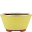 Pot à bonsaï rond jaune par Eime Yozan - 90 x 90 x 45 mm