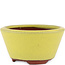 Pot à bonsaï rond jaune par Eime Yozan - 90 x 90 x 45 mm