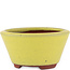 Vaso bonsai rotondo giallo di Eime Yozan - 90 x 90 x 45 mm