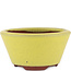 Vaso bonsai rotondo giallo di Eime Yozan - 90 x 90 x 45 mm