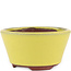 Round yellow bonsai pot by Eime Yozan - 100 x 100 x 55 mm