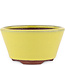 Round yellow bonsai pot by Eime Yozan - 100 x 100 x 55 mm