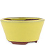 Vaso bonsai rotondo giallo di Eime Yozan - 100 x 100 x 55 mm