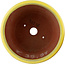 Round yellow bonsai pot by Eime Yozan - 100 x 100 x 55 mm