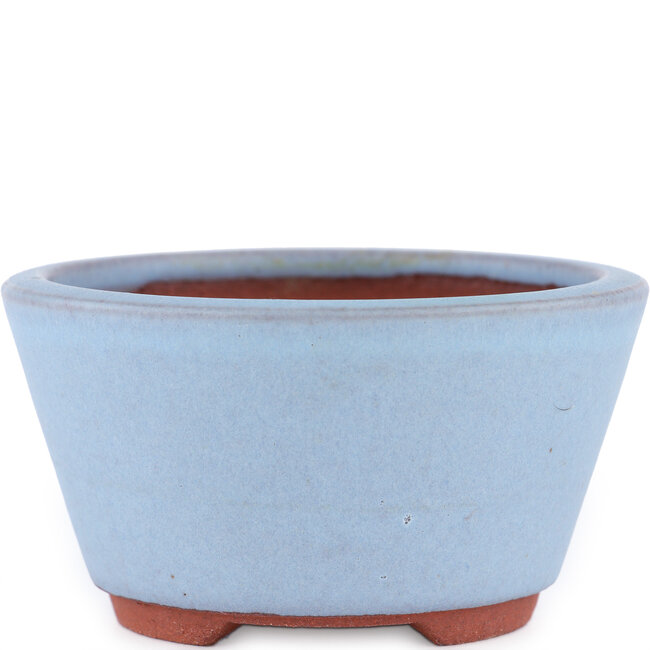 Vaso bonsai rotondo blu di Eime Yozan - 100 x 100 x 55 mm