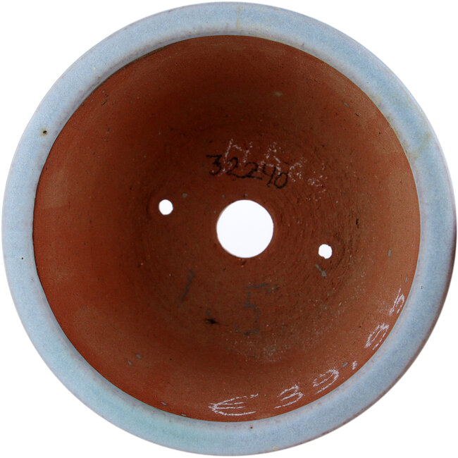 Pot à bonsaï rond bleu par Eime Yozan - 100 x 100 x 55 mm