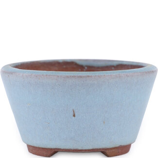  Eimei ( Yozan kiln) Maceta para bonsái azul de 100 mm de Eime Yozan, Tokoname, Japón