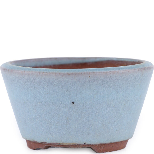 Maceta redonda para bonsái azul de Eime Yozan - 100 x 100 x 55 mm