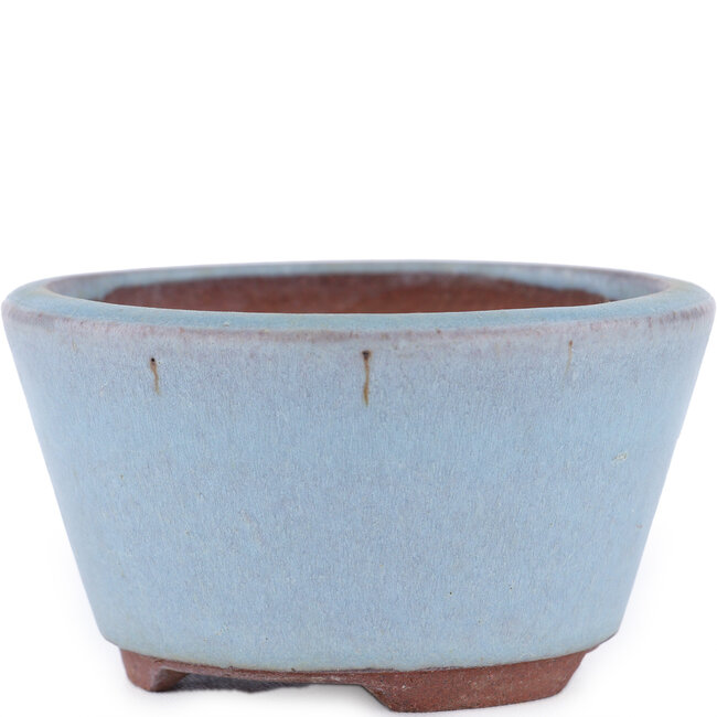 Vaso bonsai rotondo blu di Eime Yozan - 100 x 100 x 55 mm
