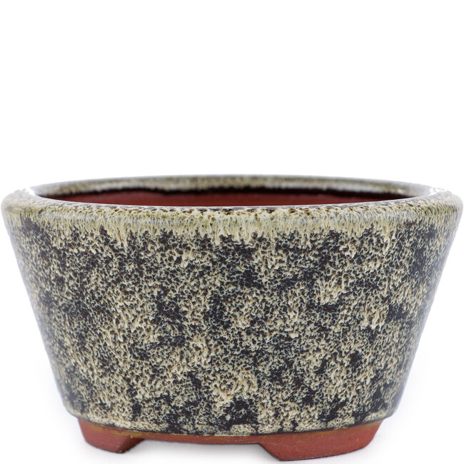 Maceta redonda para bonsái marrón de Eime Yozan - 100 x 100 x 55 mm