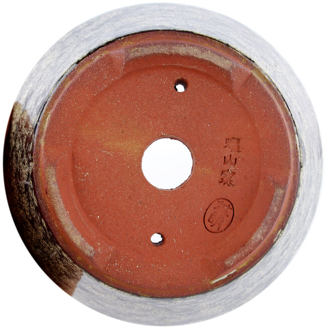 Pot à bonsaï rond marron par Eime Yozan - 100 x 100 x 55 mm