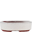 Pot à bonsaï ovale blanc cassé par Eime Yozan - 115 x 85 x 27 mm