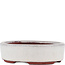 Oval off-white bonsai pot by Eime Yozan - 115 x 85 x 27 mm